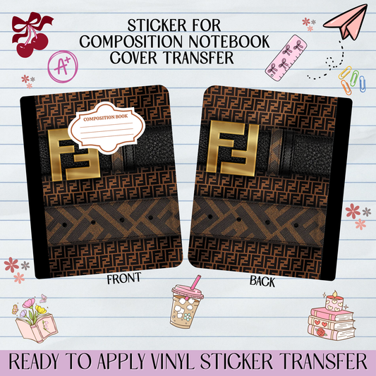 Belt Luxury Pattern - Sticker for Notebook Cover