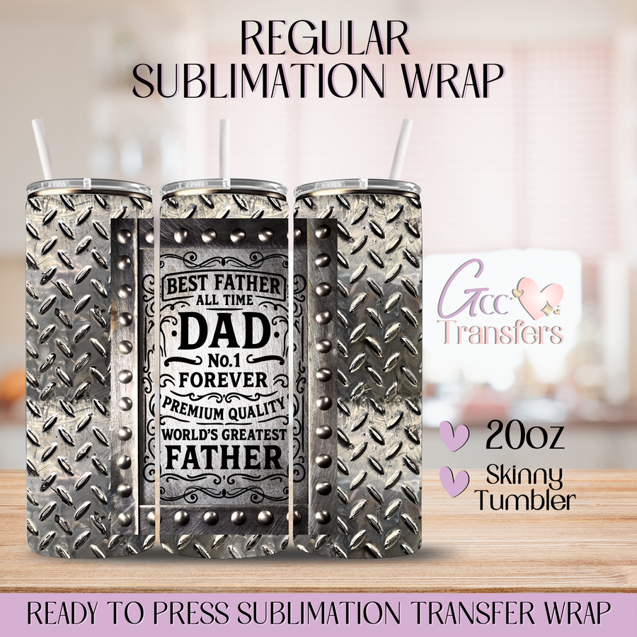 Best Father All Time Dad - 20oz Regular Sublimation Wrap