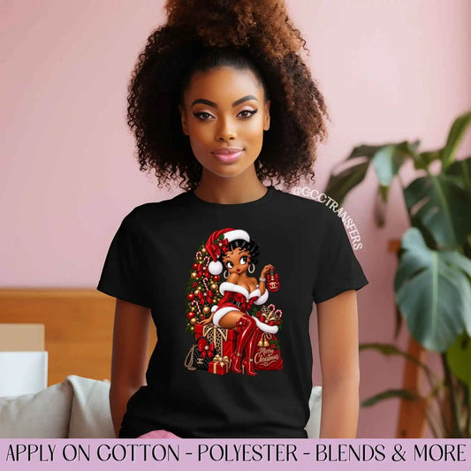 Betty Sassy Christmas - Full Color DTF Transfer