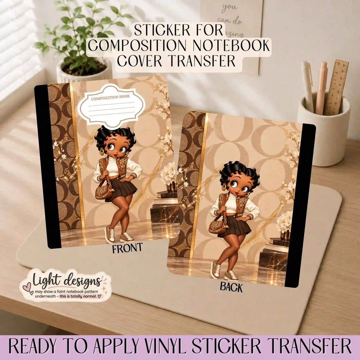 Betty Fashion  - Sticker for Notebook Cover