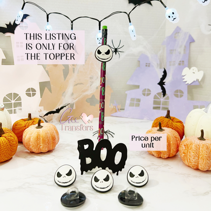 Haunted Face Black ( (RTS) Straw Topper