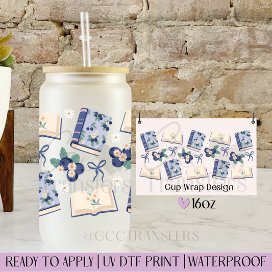 Blueberry Bookish - 16oz UV DTF WRAP