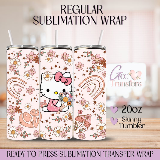 Boho Cat Rainbow - 20oz Regular Sublimation Wrap