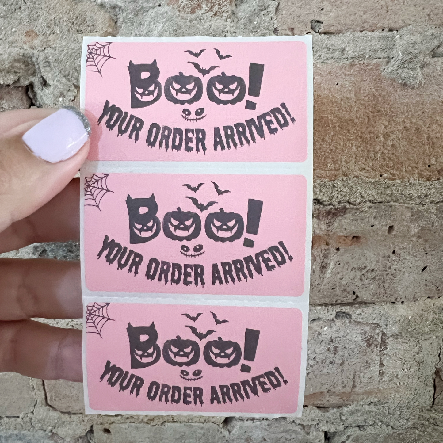 Boo! Your Order Arrived! - 100 Thermal Labels Stickers