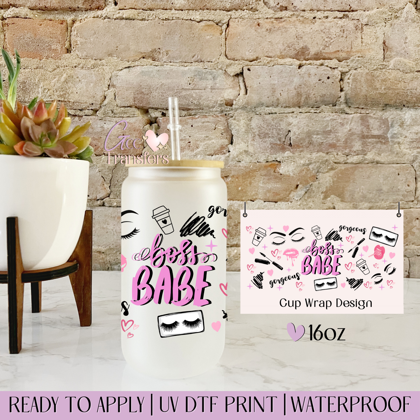 Boss Babe - 16oz UV DTF WRAP