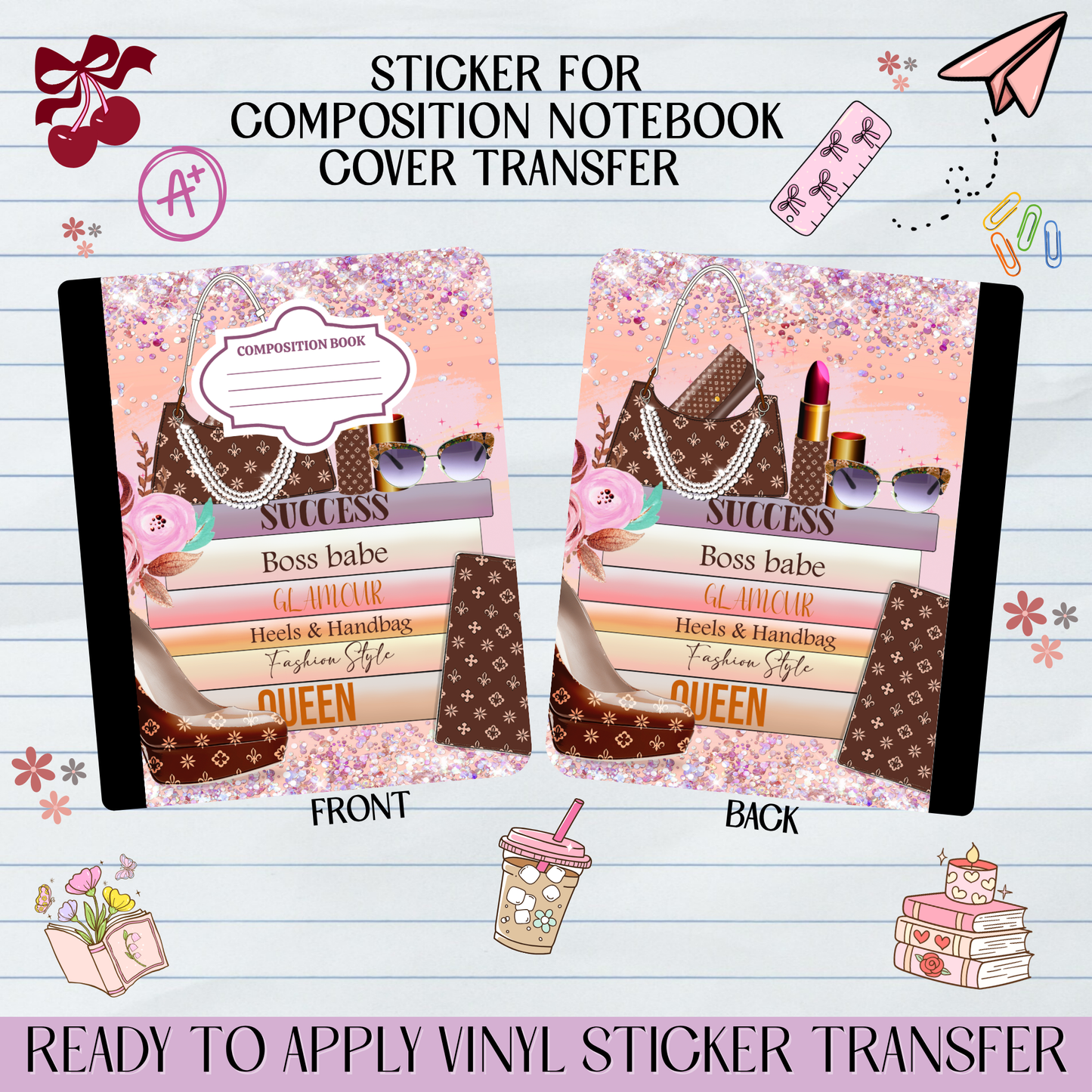 Boss Babe Fashion - Sticker for Notebook Cover