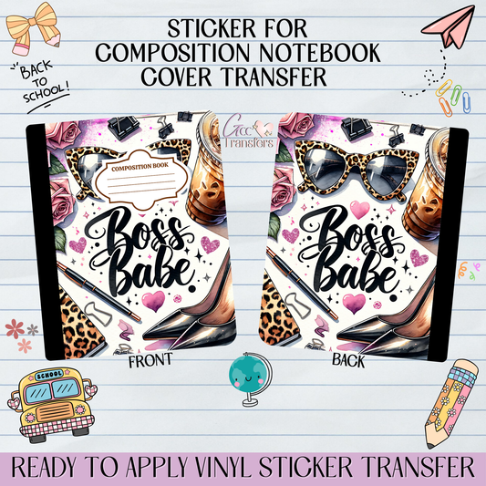 Boss Babe Glam - Sticker for Notebook Cover