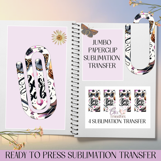 Boss Girl Glam - Jumbo Paperclip Sublimation Transfer