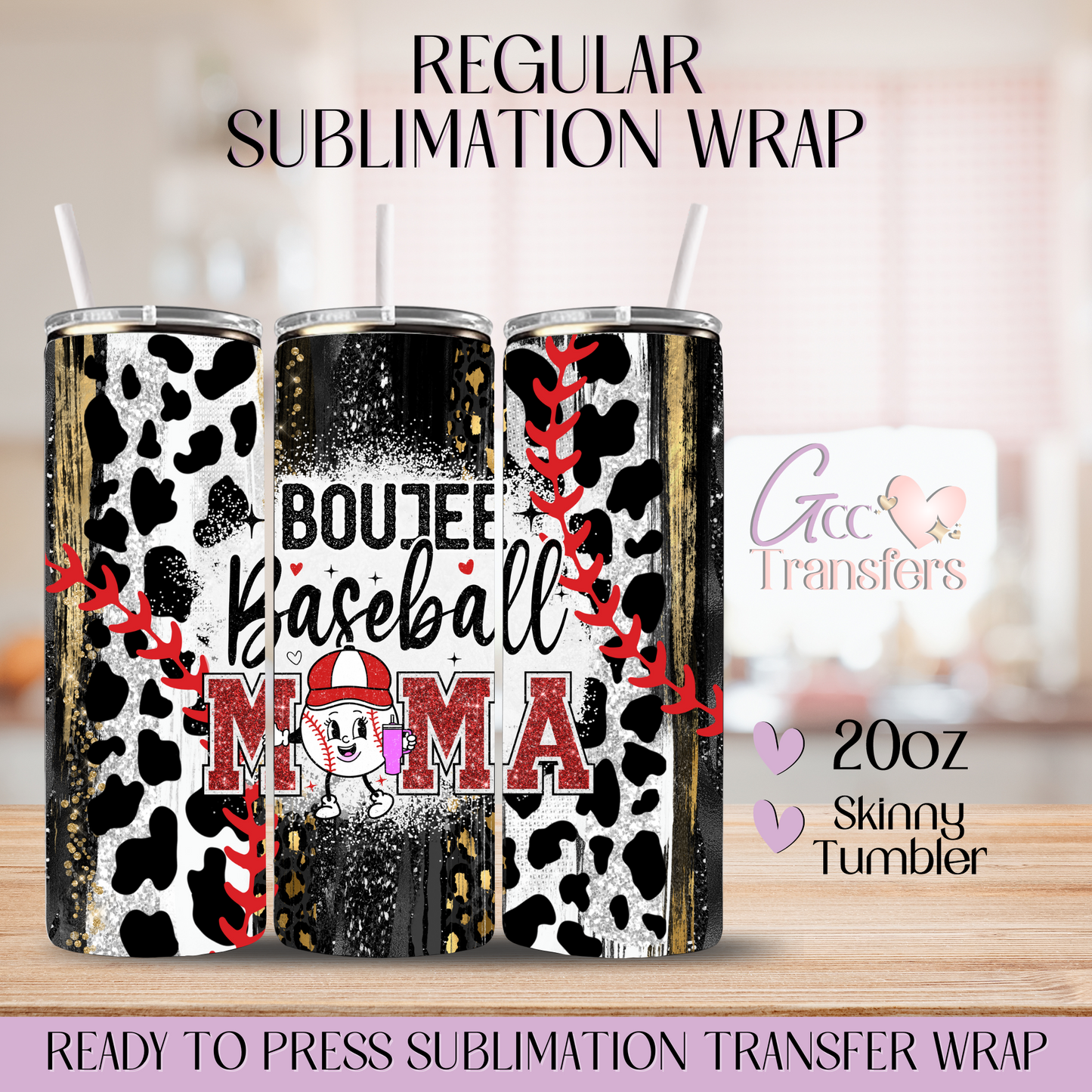 Boujee Baseball Mama - 20oz Regular Sublimation Wrap