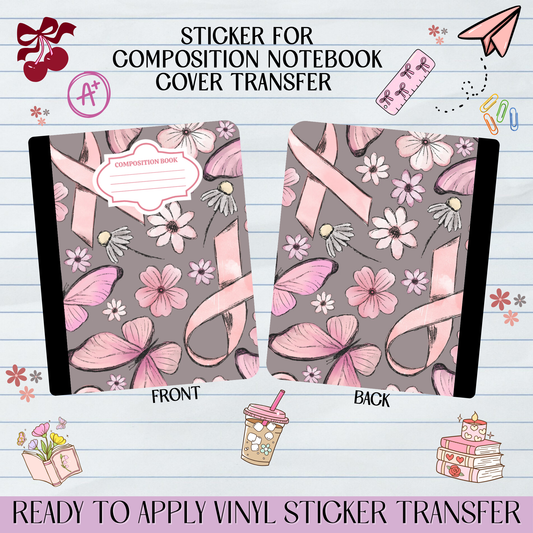 Breast Cancer Awareness - Sticker for Notebook Cover