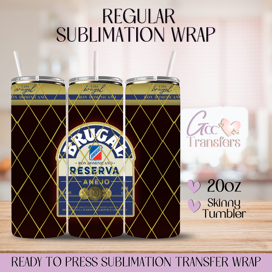 Brugal Reserve Anejo Ron - 20oz Regular Sublimation Wrap