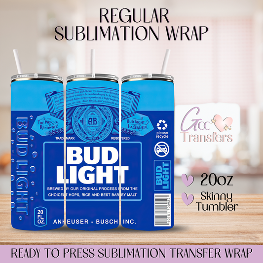 Blue Light Beer - 20oz Regular Sublimation Wrap