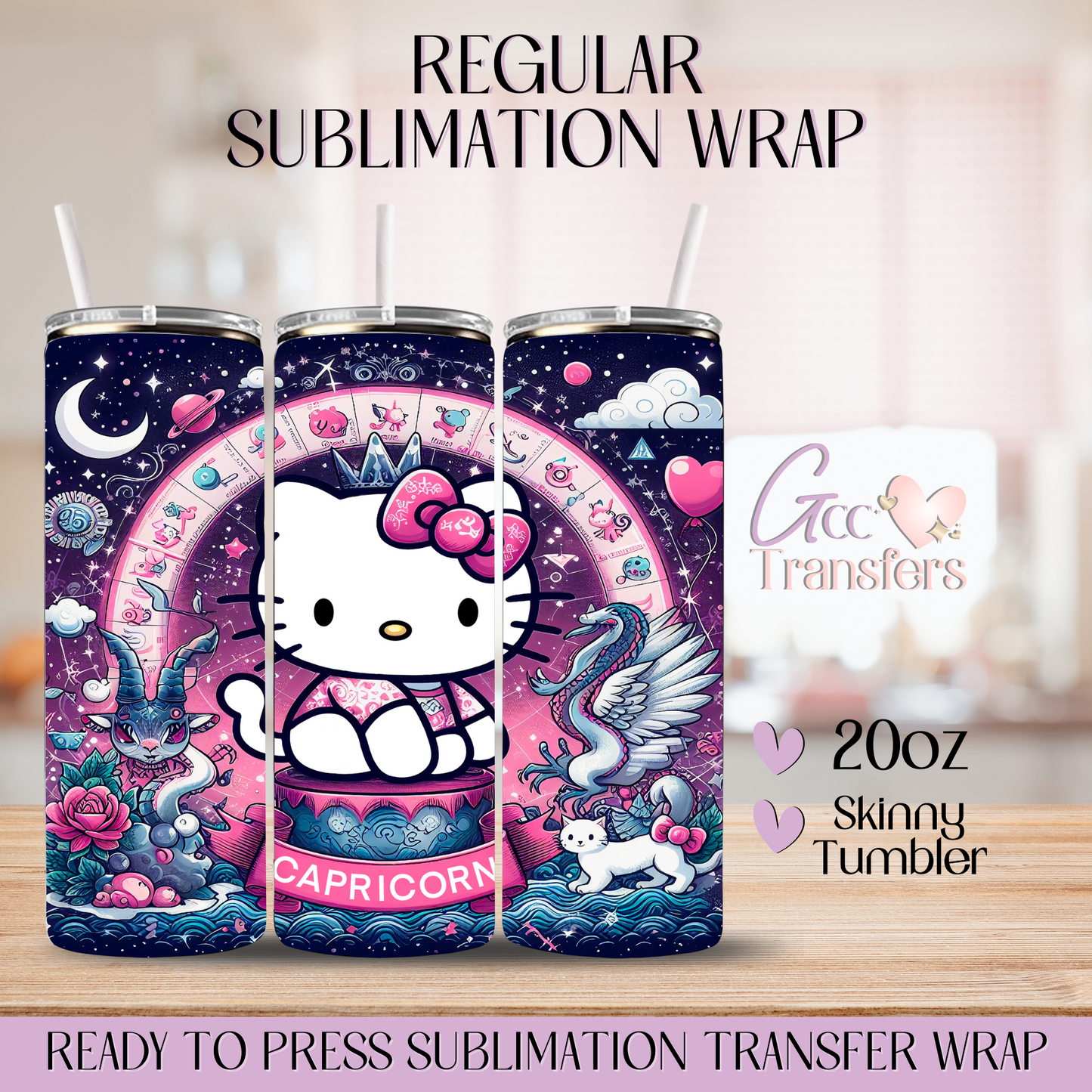 Capricorn Kitty - 20oz Regular Sublimation Wrap