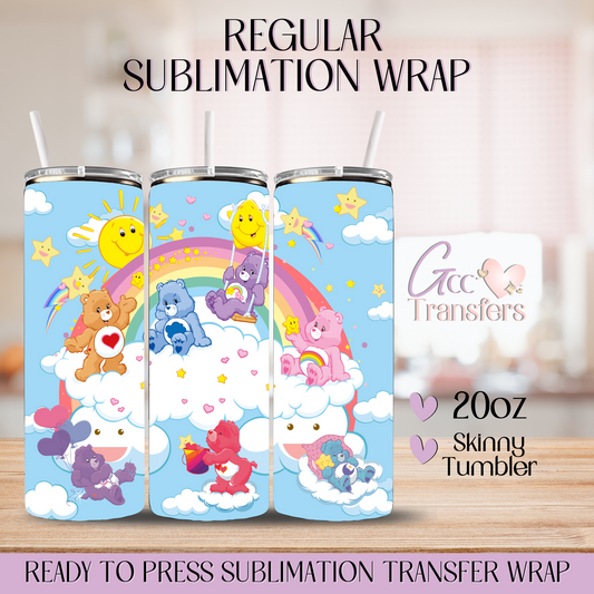 Bear Cartoons Rainbow - 20oz Regular Sublimation Wrap