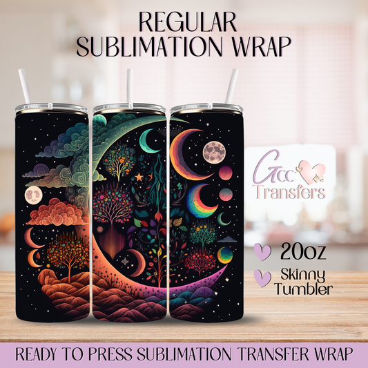 Celestial Moon - 20oz Regular Sublimation Wrap