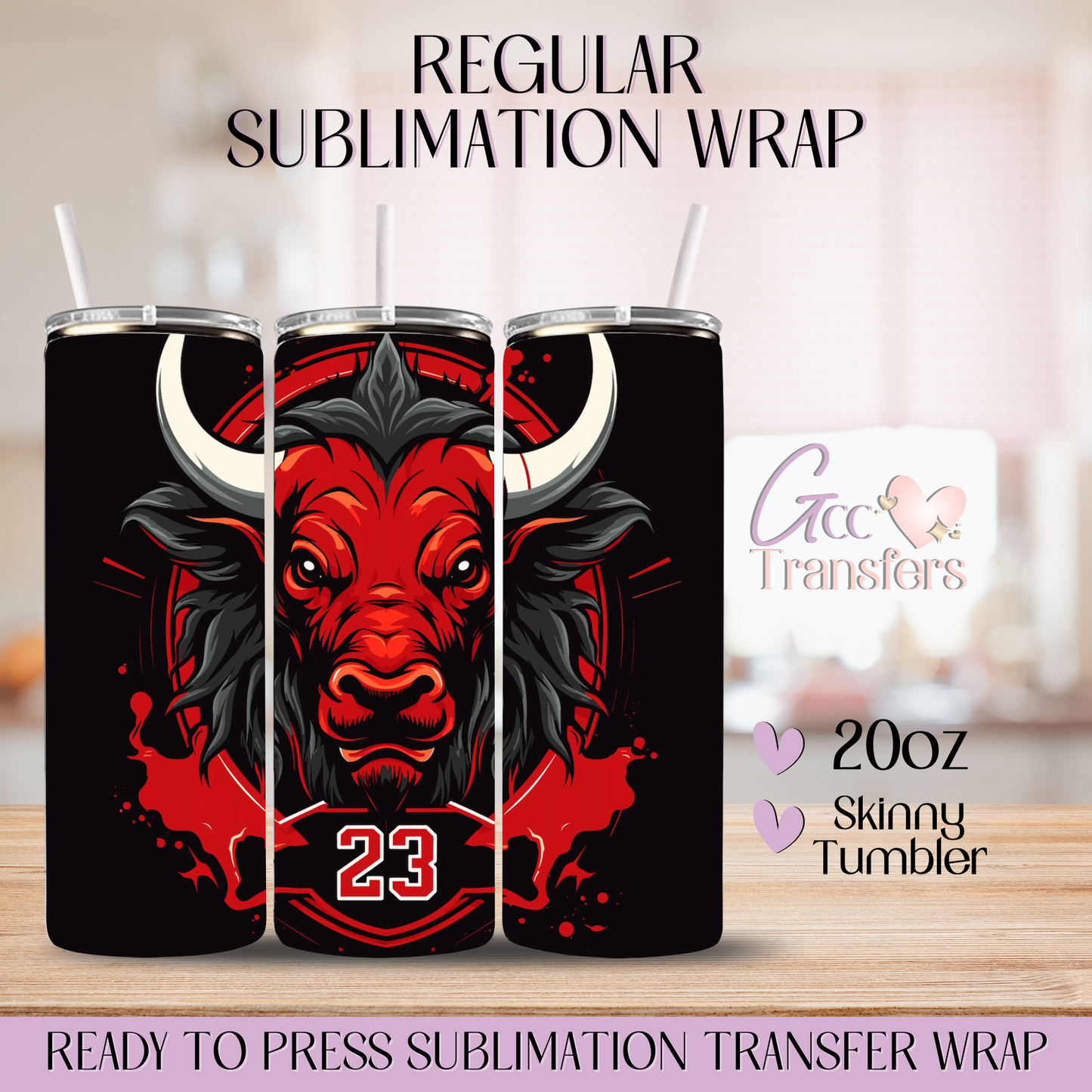 Chicago Basketball Legends - 20oz Regular Sublimation Wrap