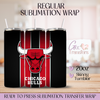 Bulls Basketball - 20oz Regular Sublimation Wrap