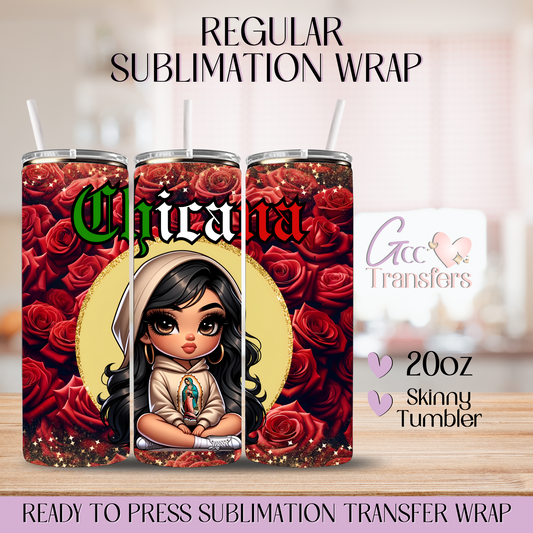 Chicana Roses Virgen Guadalupe - 20oz Regular Sublimation Wrap