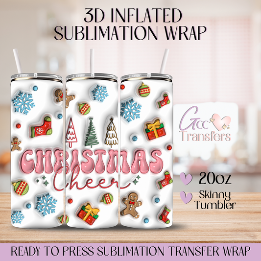 Christmas Cheer - 20oz 3D Inflated Sublimation Wrap