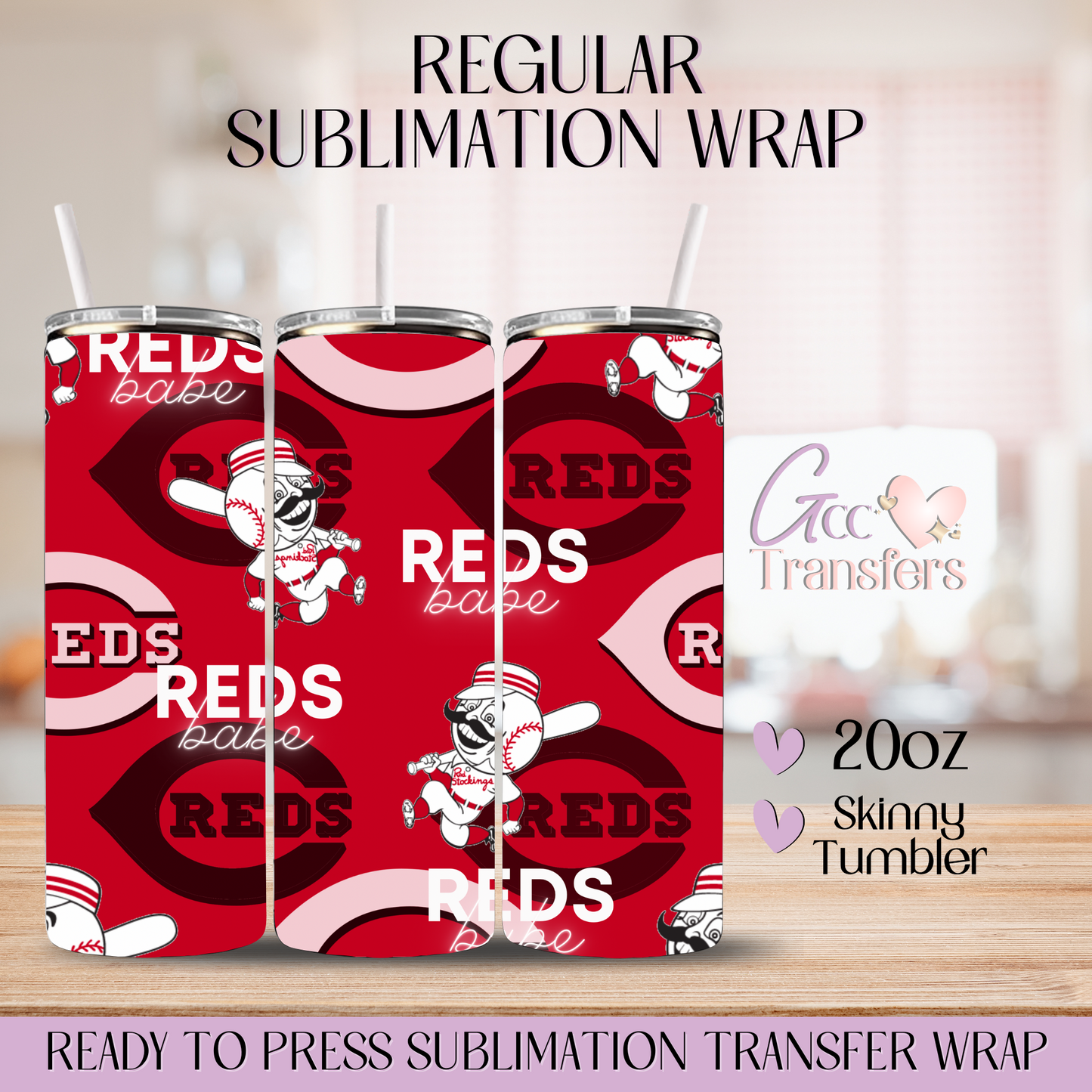 Babes Baseball Team - 20oz Regular Sublimation Wrap