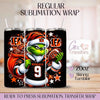 Grinch Bengals Football - 20oz Regular Sublimation Wrap