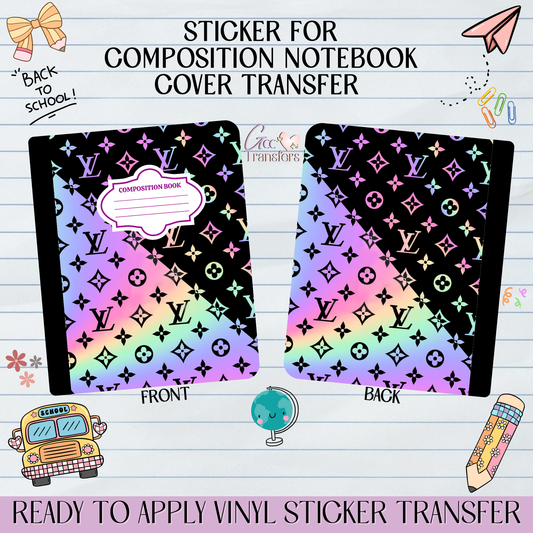Expensive Rainbow Pattern - Sticker for Notebook Cover