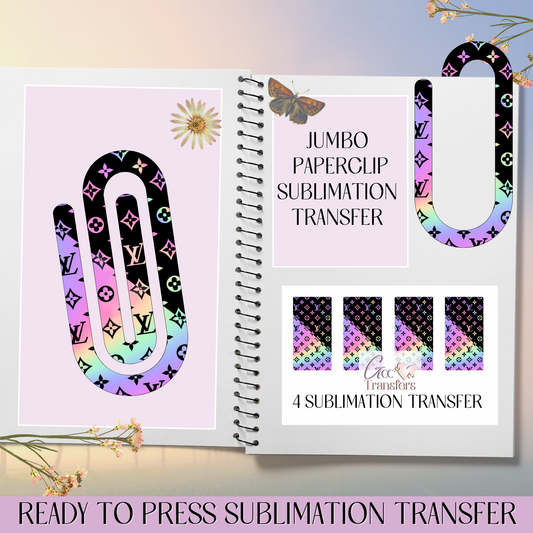 Luxury Colored Pattern - Jumbo Paperclip Sublimation Transfer