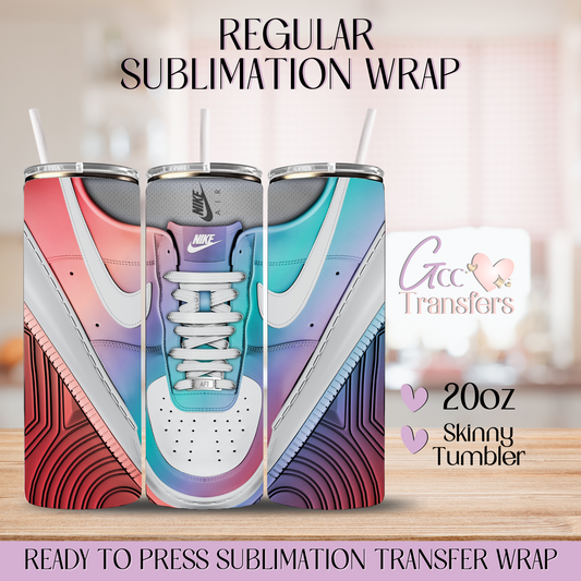 Colorful Sneaker Design - 20oz Regular Sublimation Wrap