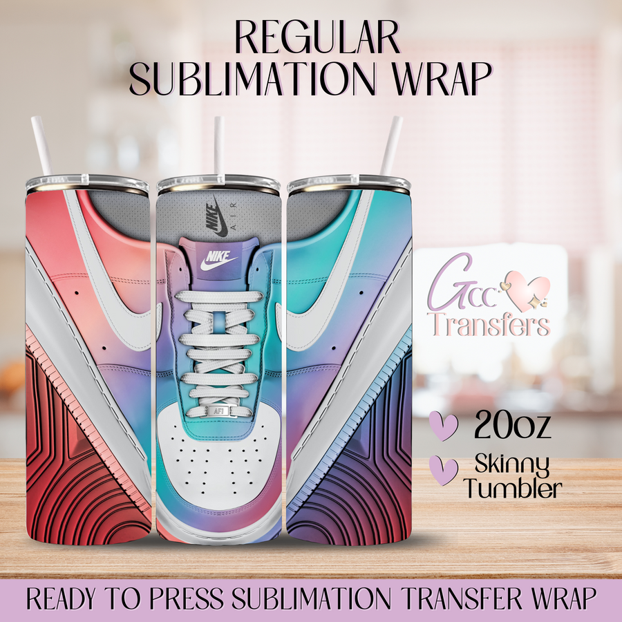 Colorful Sport Shoes Design - 20oz Regular Sublimation Wrap