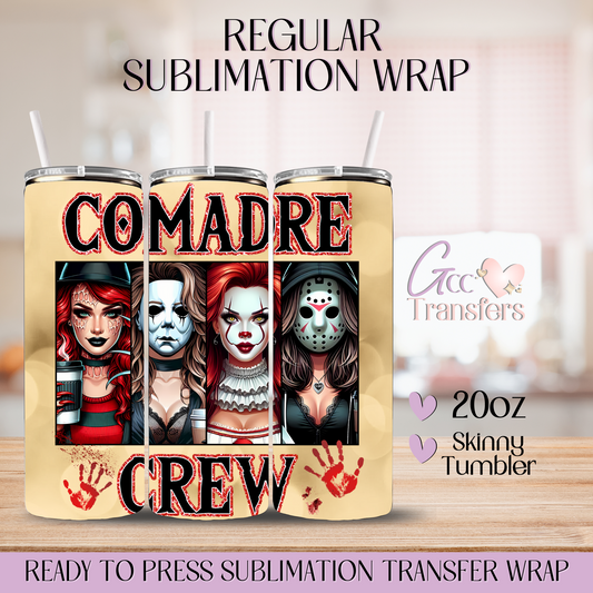 Comadre Crew Horror Girls - 20oz Regular Sublimation Wrap