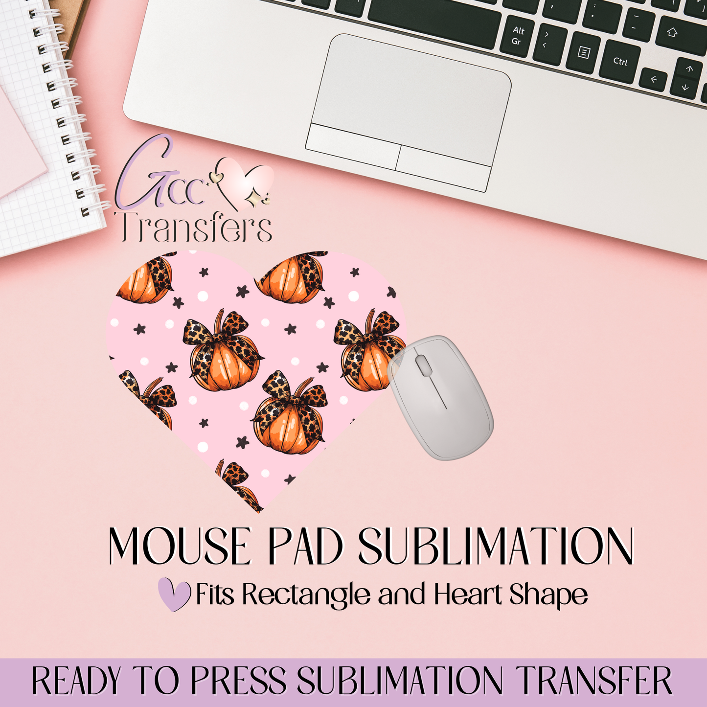 Coquette Pumpkin - Mouse Pad Sublimation Transfer