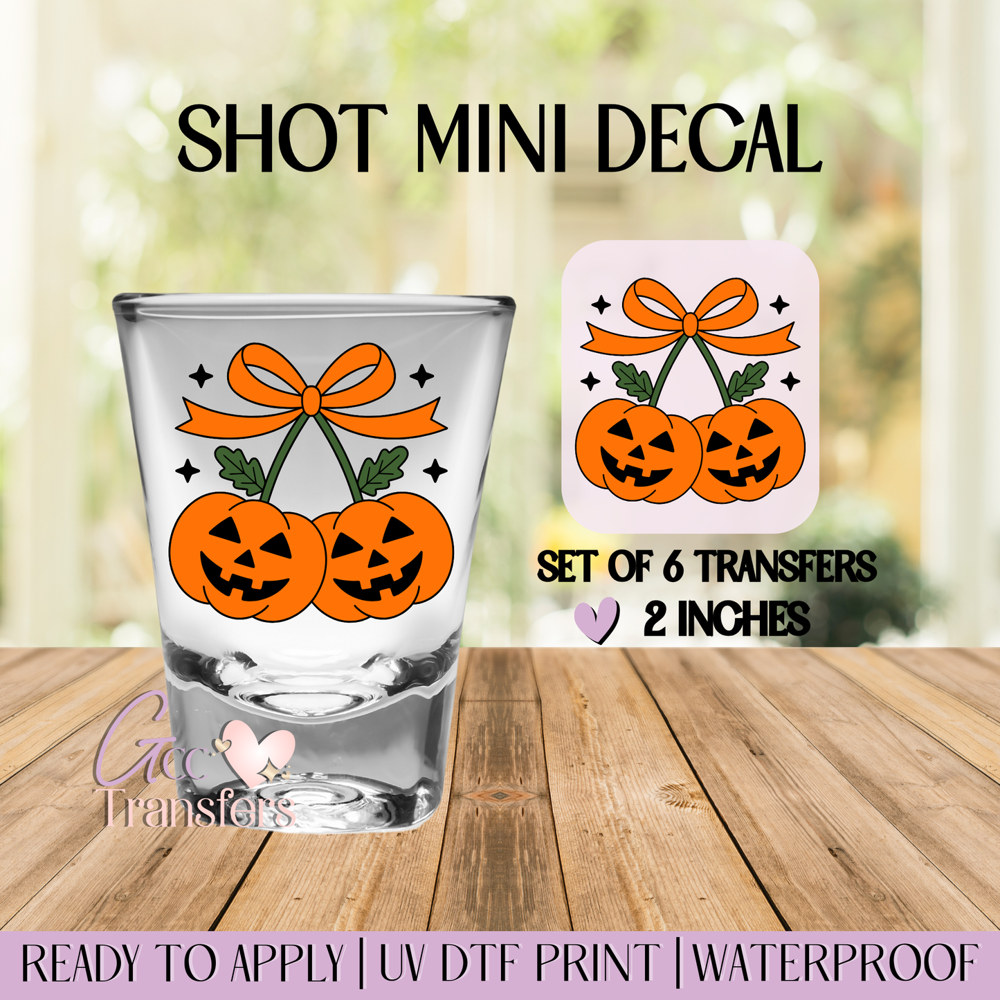 Coquette Pumpkins Cherries - Set of 6 (Shot UV Decals)