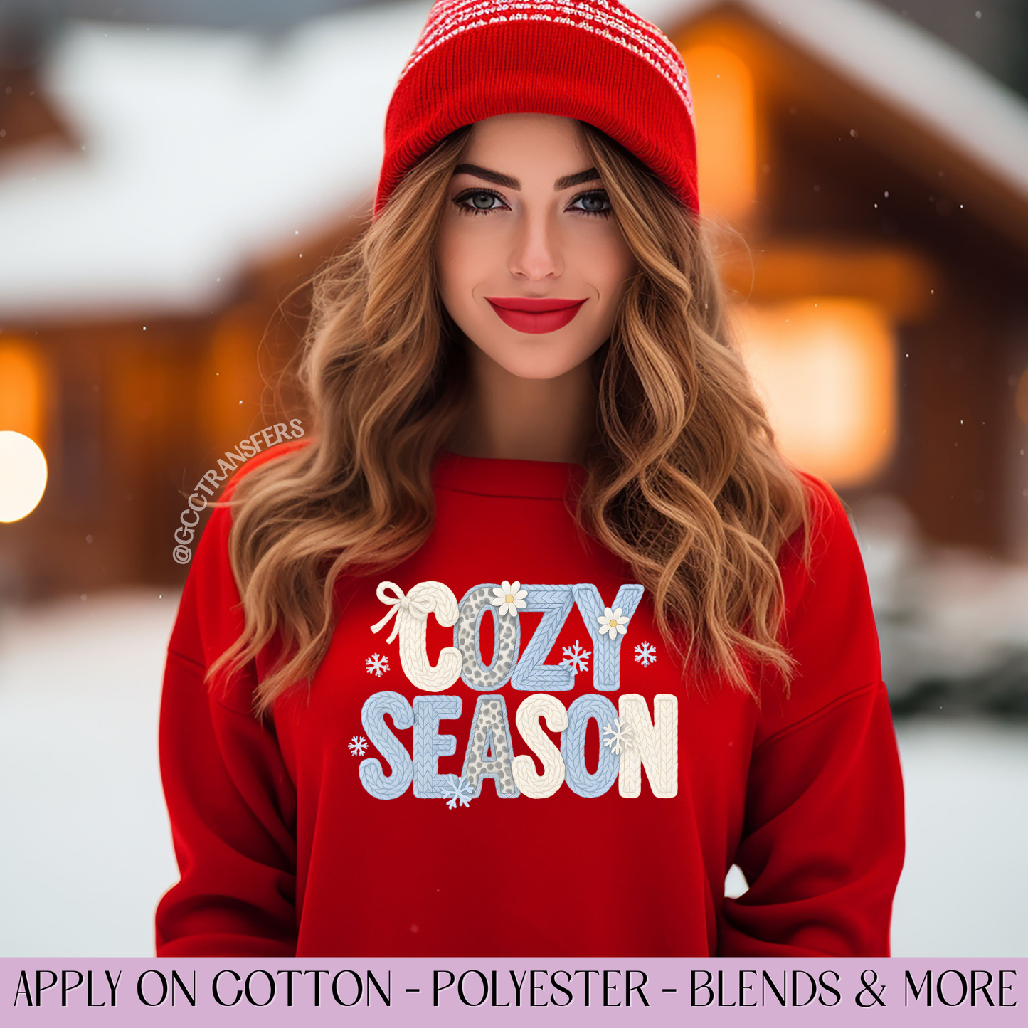 Cozy Season Crochet Yarn - Full Color DTF Transfer