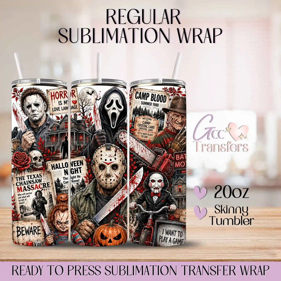 Crime Halloween Night - 20oz Regular Sublimation Wrap