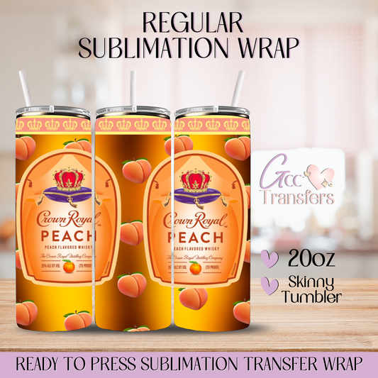 Peach Crown Royal - 20oz Regular Sublimation Wrap