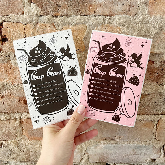 Valentine Cup Care Guide - 100 Thermal Labels Stickers