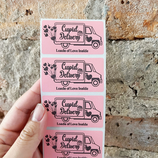 Cupid Delivery  - 100 Thermal Labels Stickers