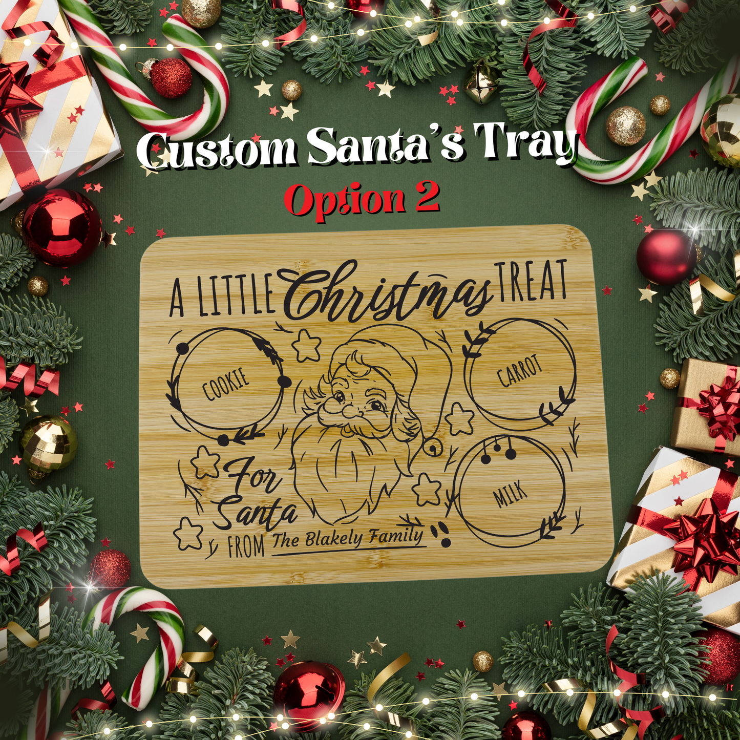 Personalized Christmas Tray | Custom Name