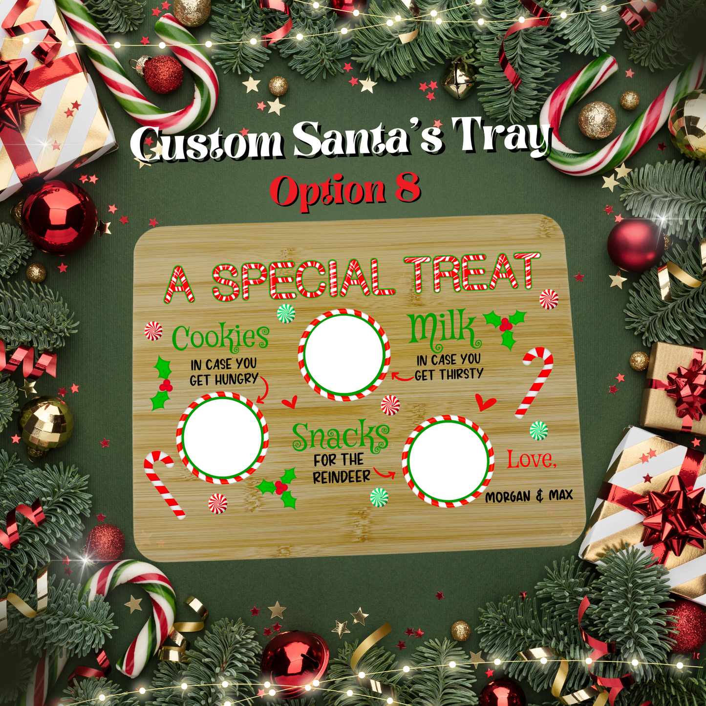 Personalized Christmas Tray | Custom Name