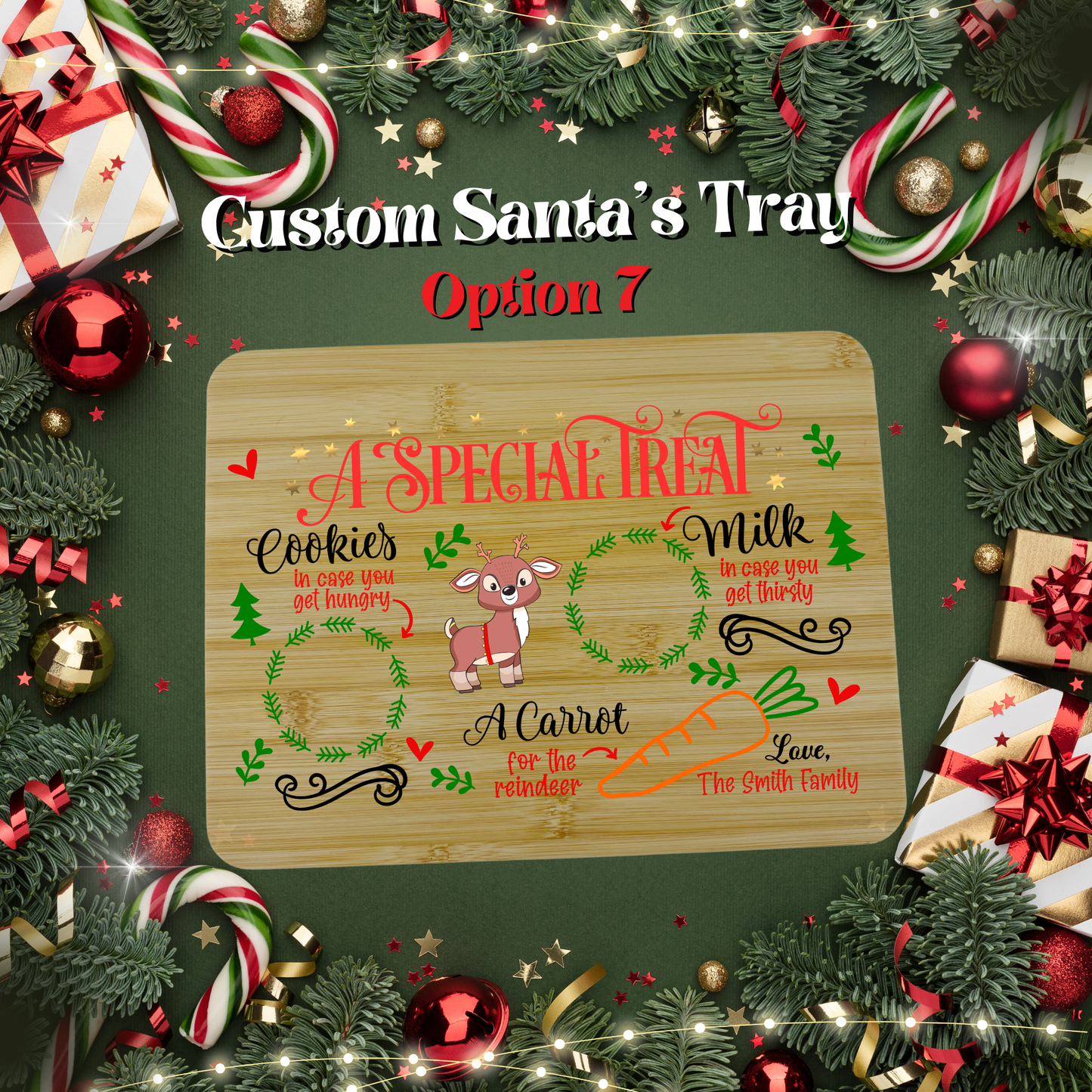 Personalized Christmas Tray | Custom Name