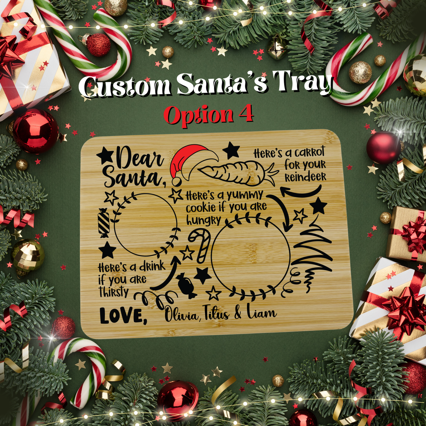 Personalized Christmas Tray | Custom Name