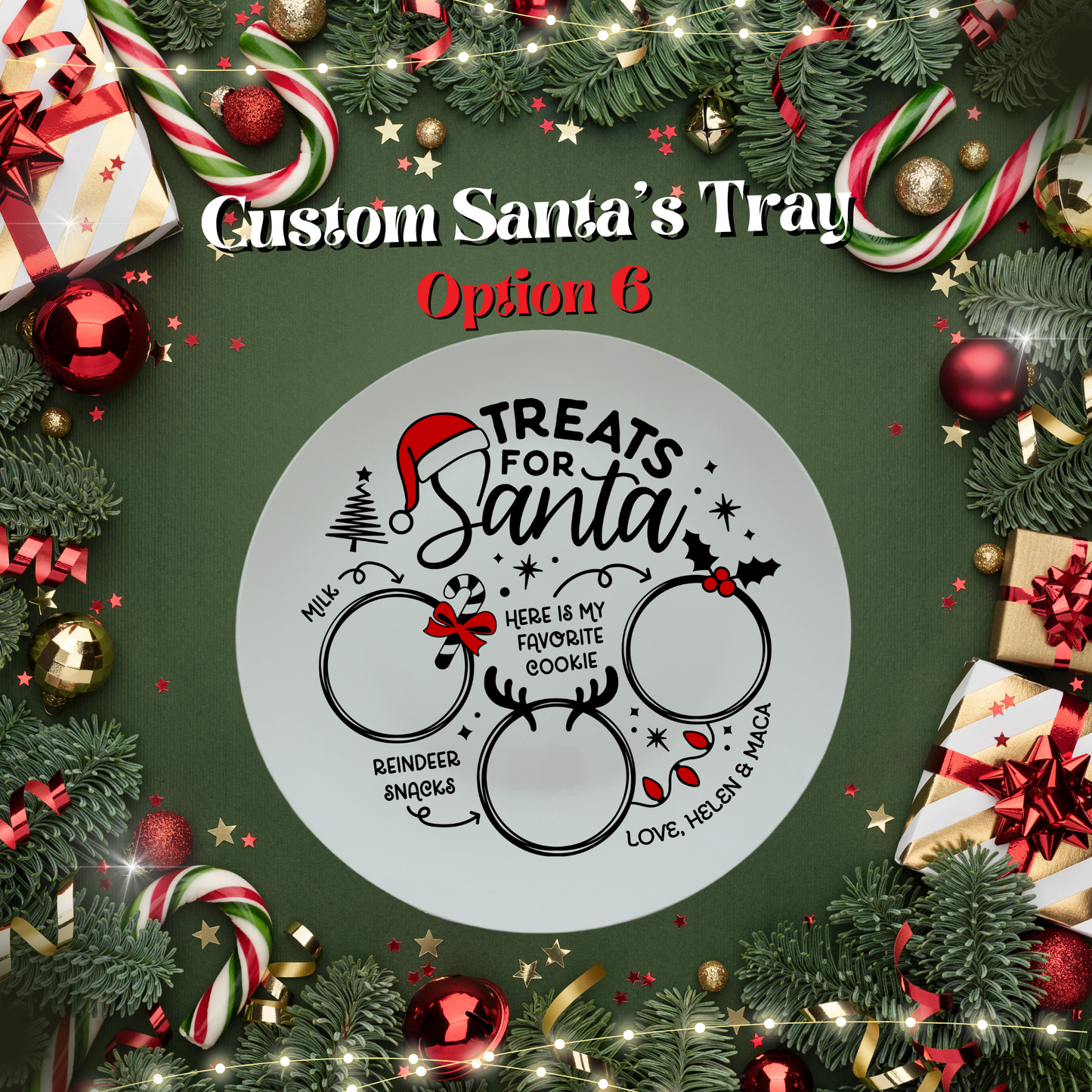 Personalized Christmas Tray | Custom Name