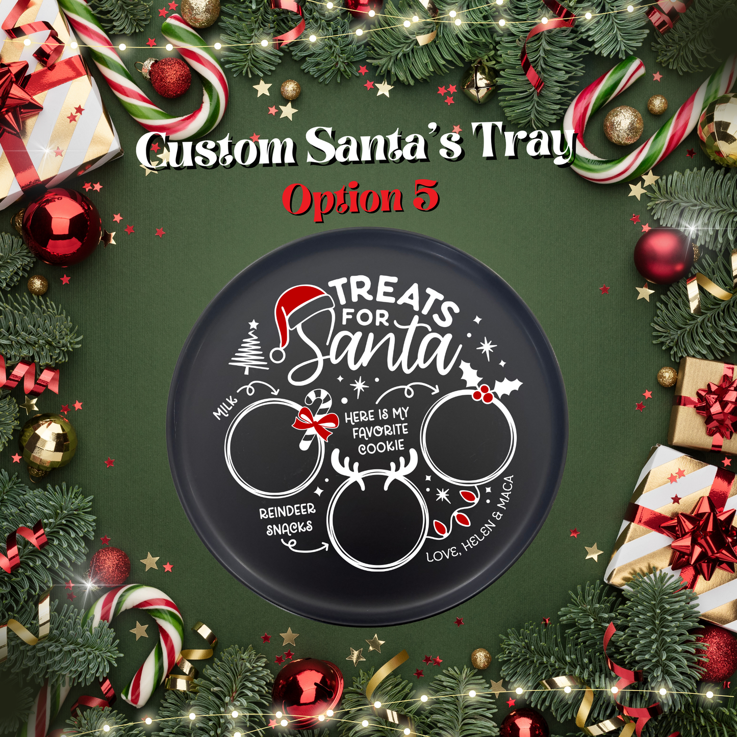 Personalized Christmas Tray | Custom Name