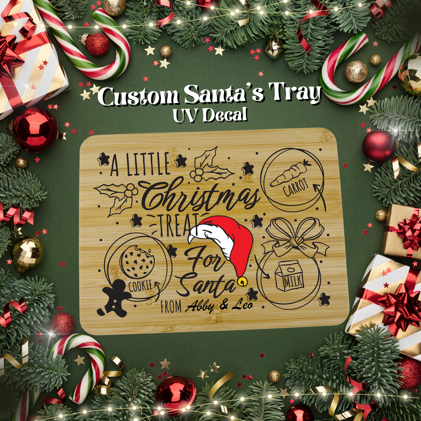 Personalized Christmas Tray | Custom Name
