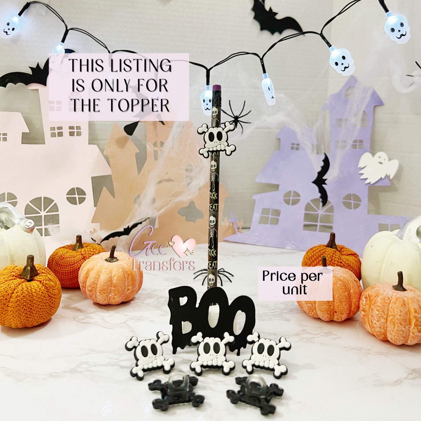 Cute Bone Halloween (RTS) Straw Topper