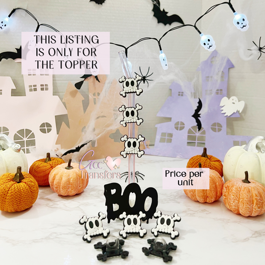 Cute Bone Halloween (RTS) Straw Topper