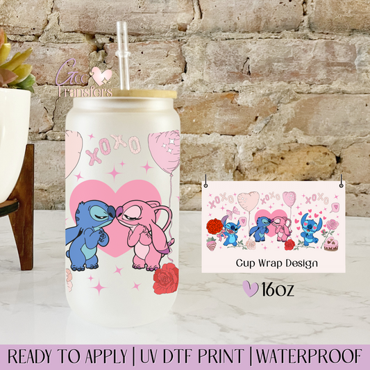 Cute Alien Character XoXo  - 16oz UV DTF WRAP