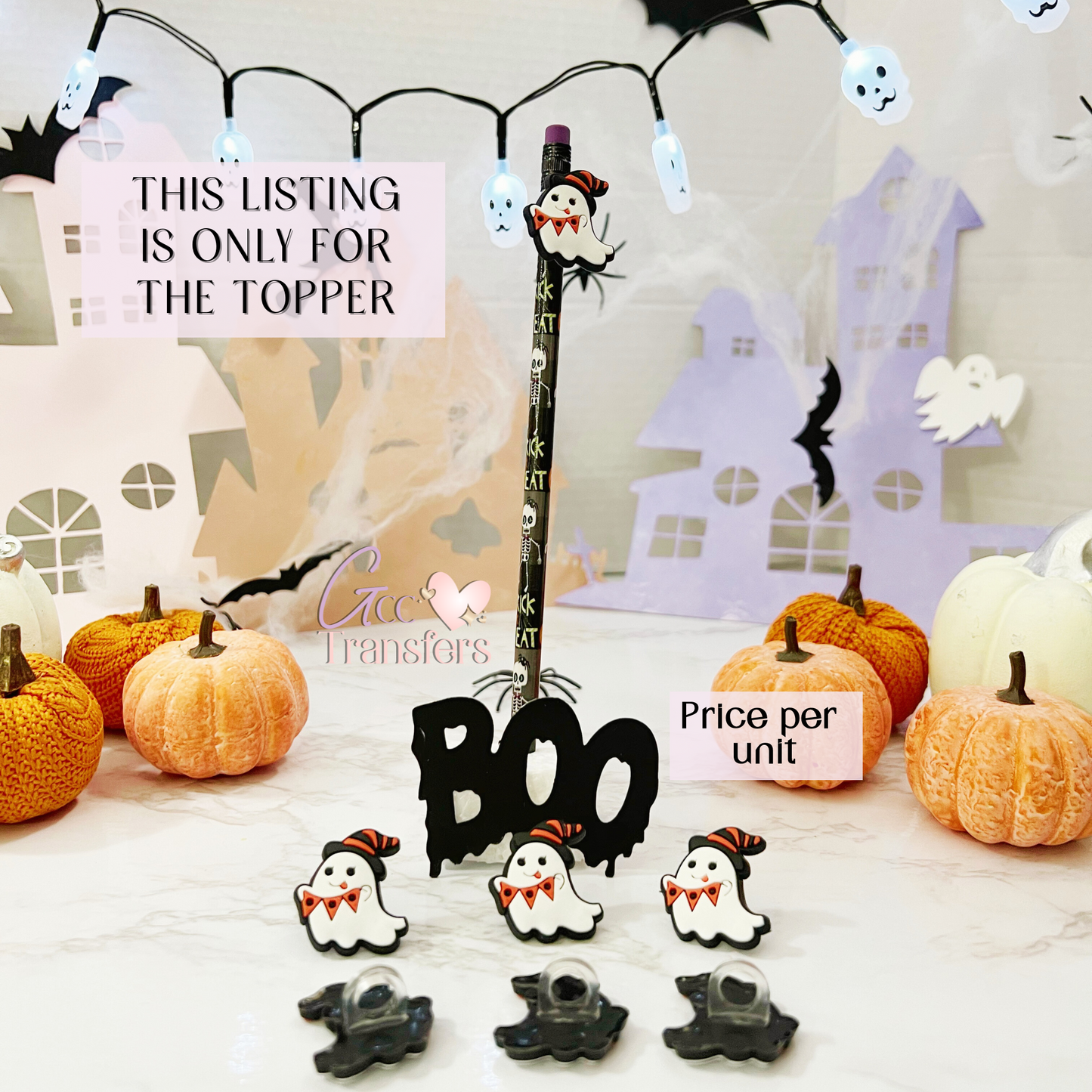 Cute Ghost Party (RTS) Straw Topper