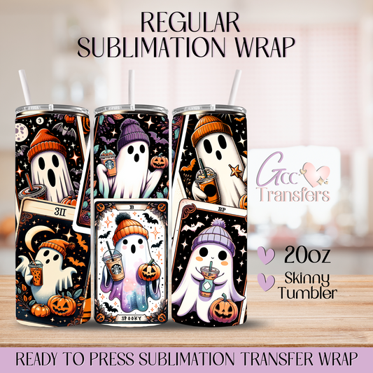 Cute Ghost Tarot Cards - 20oz Regular Sublimation Wrap