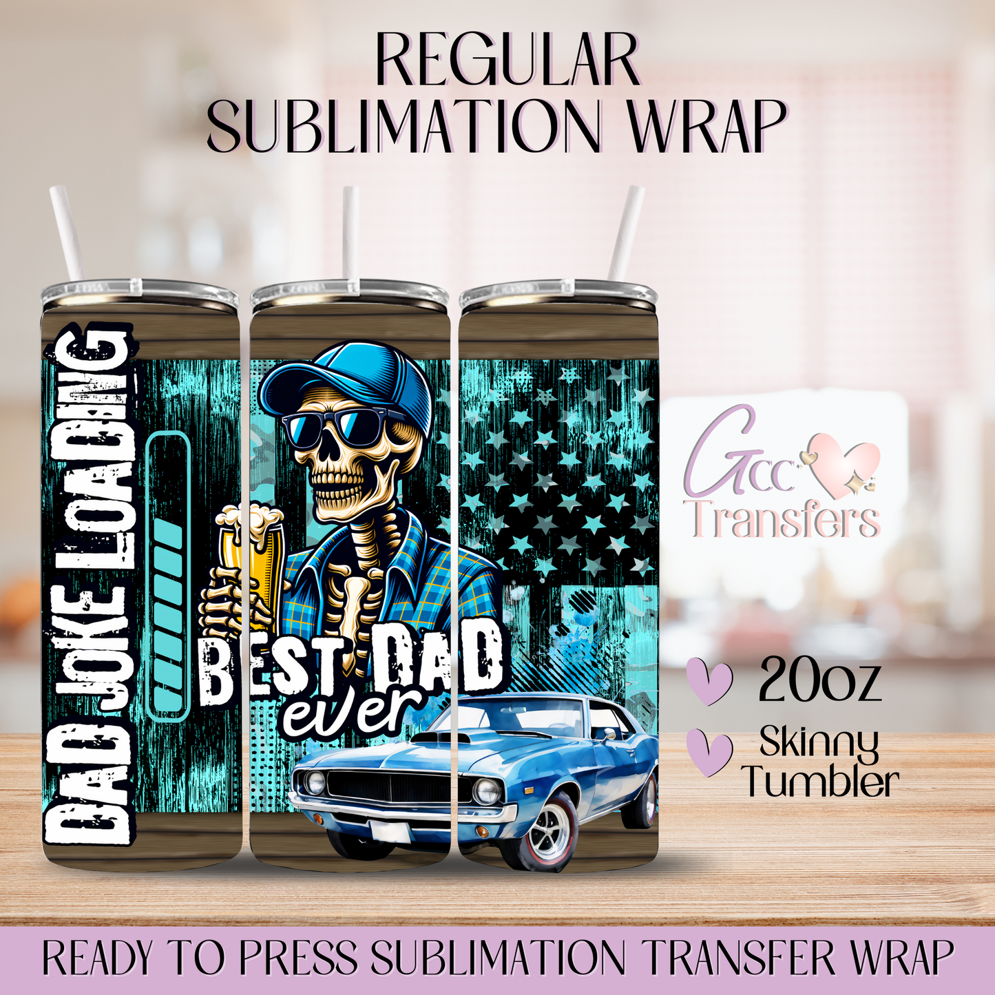 Dad Jokes Loading - 20oz Regular Sublimation Wrap